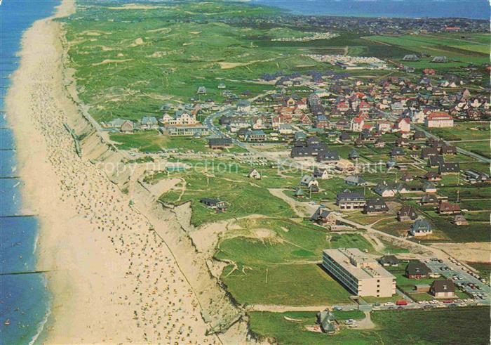 WENNINGSTEDT Sylt Strand und Ort Fliegeraufnahme