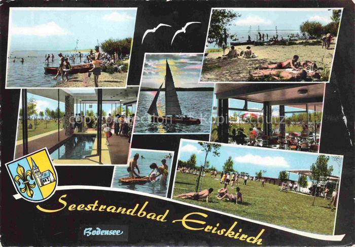 Eriskirch Bodenseekreis BW Strandpartien Liegewiese Restaurant