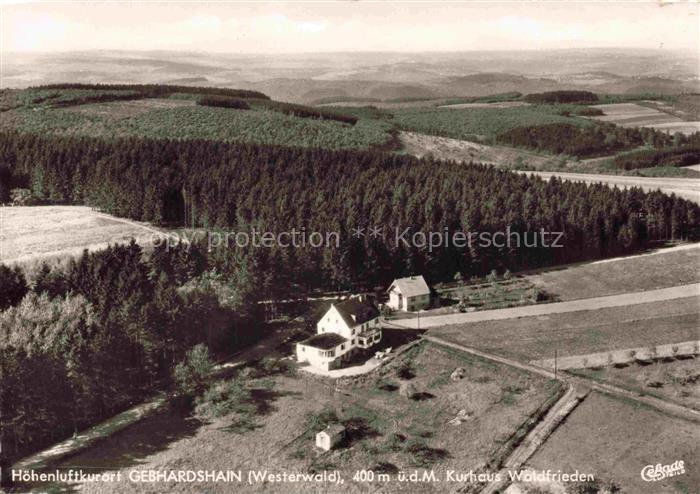 Gebhardshain Westerwald Rheinland-Pfalz Kurhaus Waldfrieden Fliegeraufnahme