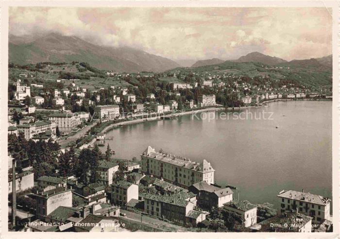 Paradiso Lago di Lugano TI Fliegeraufnahme