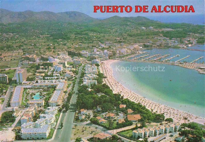 Puerto Alcudia Mallorca ES Fliegeraufnahme