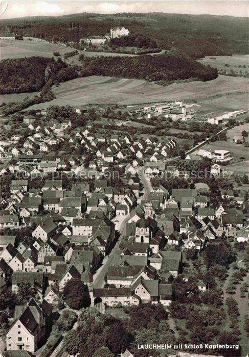 Lauchheim Fliegeraufnahme mit Schloss Kapfenburg