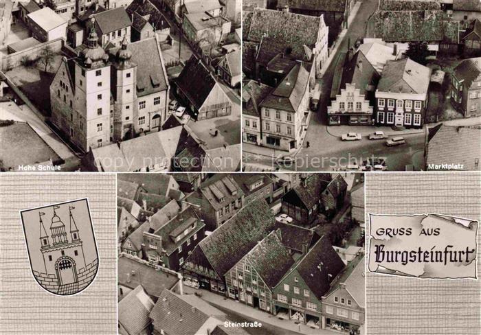 Burgsteinfurt Steinfurt NRW Hohe Schule Marktplatz Steinstrasse Fliegeraufnahmen