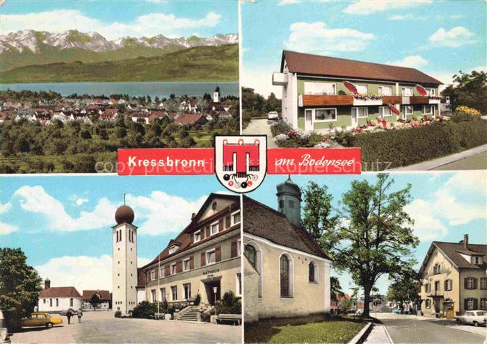 Kressbronn Bodensee BW Panorama Kirche Teilansichten