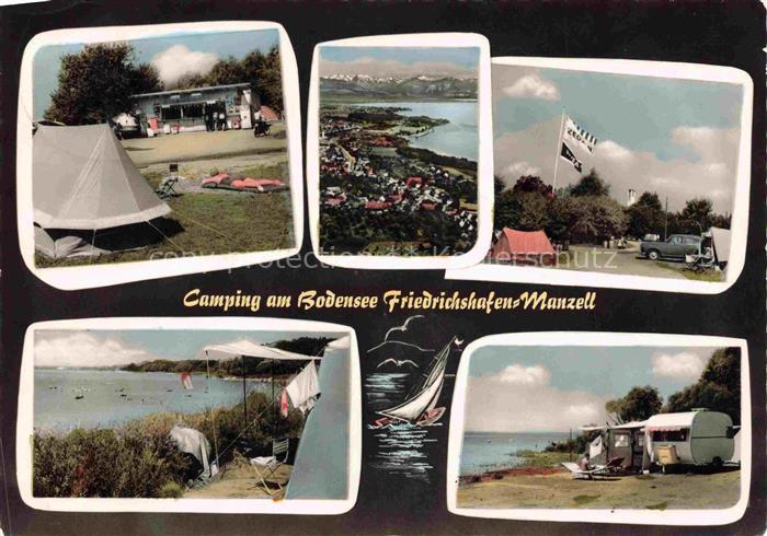 Manzell Friedrichshafen Bodenseekreis BW Liegewiese Strand Panorama Campingplatz