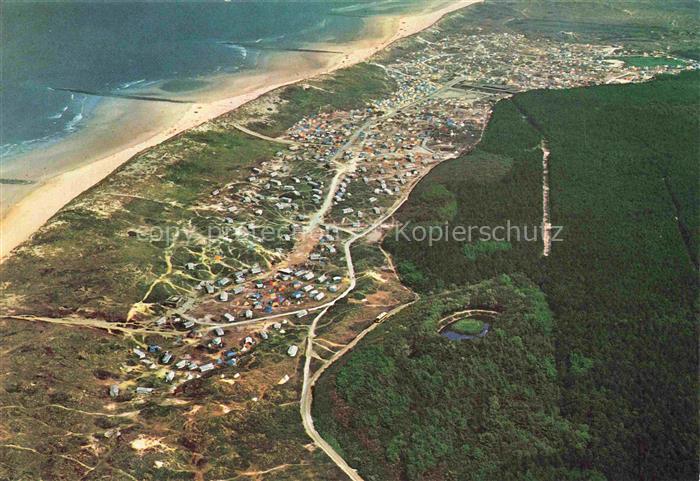 Vlieland Friesland NL Kampeercentrum Stortemelk vanuit de lucht