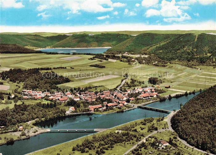 Hemfurth-Edersee Edertal Hessen Fliegeraufnahme