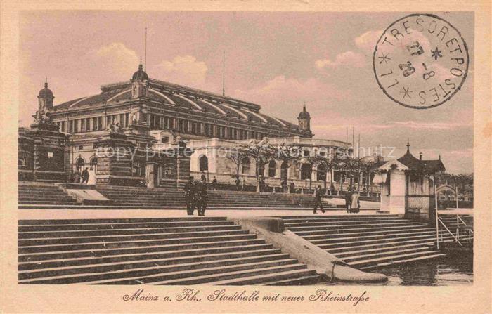 MAINZ  Rhein Stadthalle mit neuer Rheinstrasse