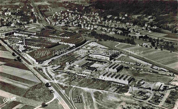 Gottmadingen Konstanz BW Fahr Werke mit Siedlungen Fliegeraufnahme