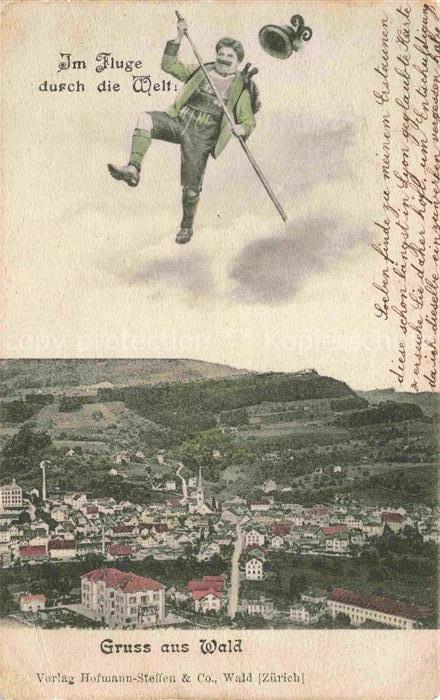 Wald  Hinwil ZH Panorama Fliegender Mann