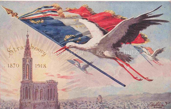 Strasbourg Strassburg 67 Bas-Rhin Le Drapeau Francais flotte de nouveau
