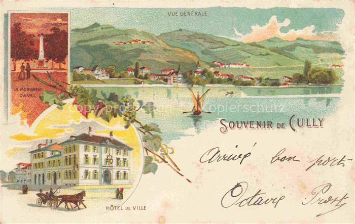 Cully  Lavaux VD Vue generale Hotel de Ville