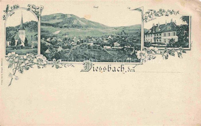 Diessbach Bueren BE Panorama Kirche