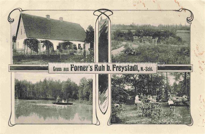 Freystadt Niederschlesien Kozuchow PL Forners Ruh Gasthaus Gondelteich Park Terr