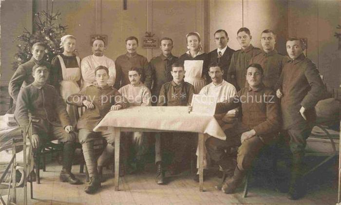 OFFENBURG BW Lazarett mit verwundeten Soldaten und Krankenschwestern