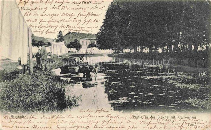 Neustadt MAGDEBURG Sachsen-Anhalt Partie an der Bleiche mit Krankenhaus