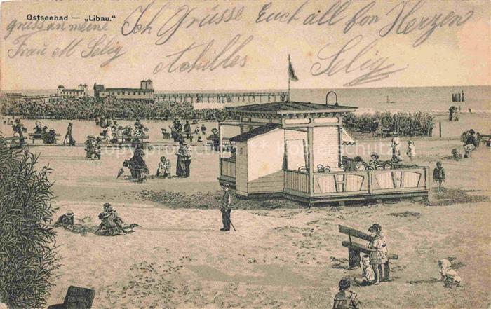 Libau LIEPAJA Latvia Ostseebad Strandpartie