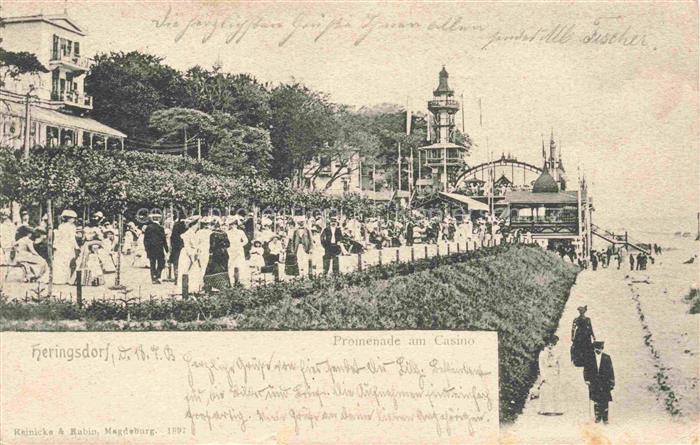 HERINGSDORF  Ostseebad Usedom Promenade am Casino