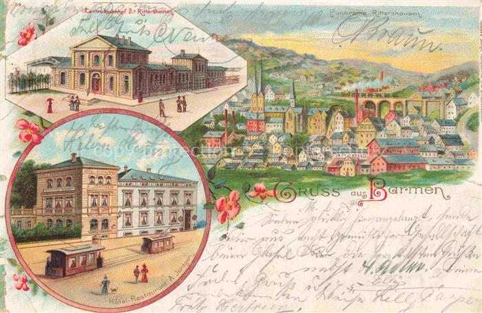 Rittershausen Barmen Wuppertal NRW Centralbahnhof Hotel Restaurant Jontgen Panor