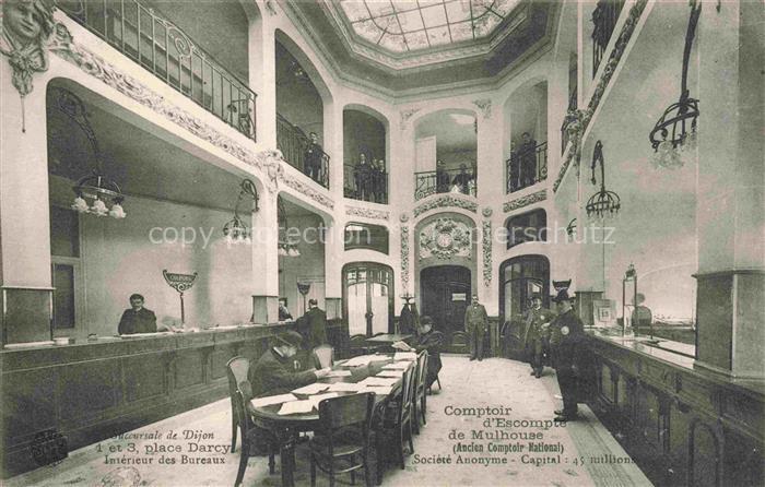 MULHOUSE Muehlhausen 68 Haut-Rhin Comptoir d'Escompte de Mulhouse Interieur des