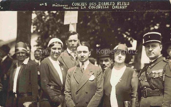 MULHOUSE Muehlhausen 68 Haut-Rhin Congres des Diables Bleus Madame La Colonelle