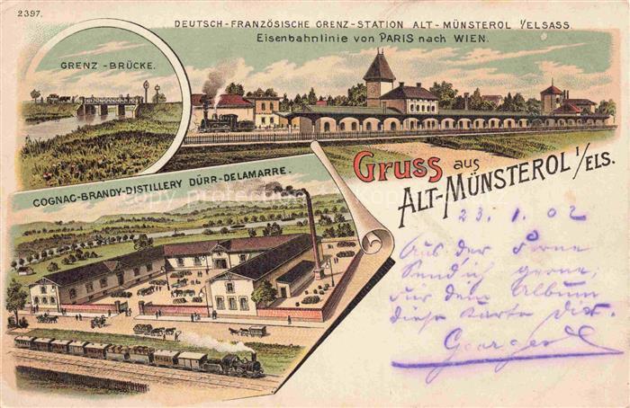 Alt-Muensterol Altmuensterol Montreux-Vieux Altkirch 68 Haut-Rhin Grenzbruecke C