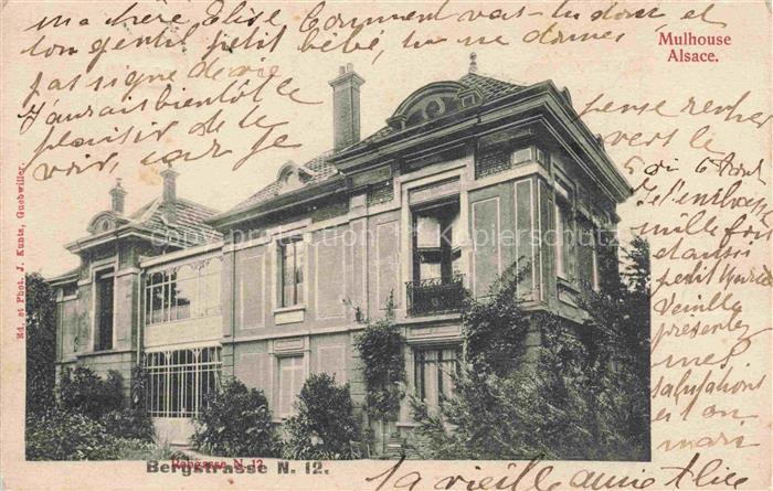 MULHOUSE Muehlhausen 68 Haut-Rhin Bergstrasse Nr 12