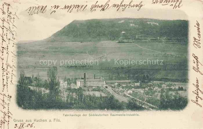 Kuchen Fils Goeppingen BW Fabrikanlage der Sueddeutschen Baumwolle Industrie
