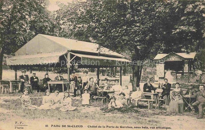 Parc de ST-CLOUD  NANTERRE 92 Hauts-de-Seine Chalet de la Porte de Garches sous