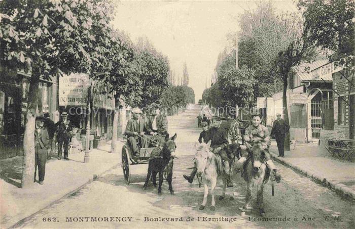 Montmorency  Sarcelles 95 Val-d Oise Boulevard de l'Ermitage Promenade a Ane