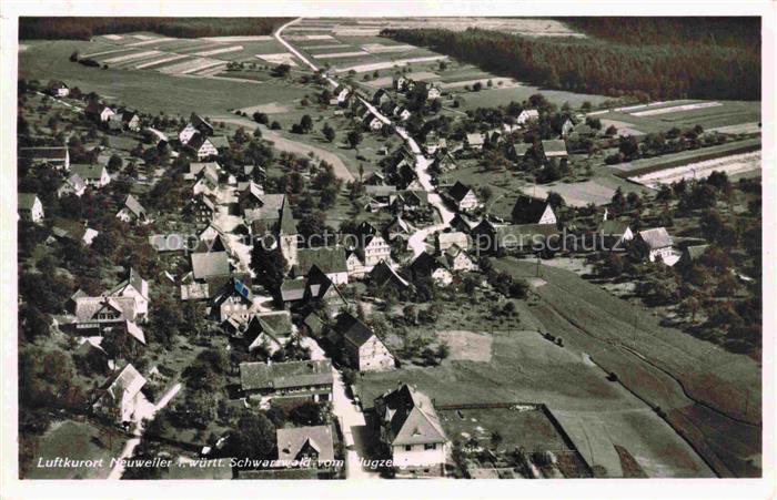 Neuweiler Wuerttemberg Schwarzwald Calw Fliegeraufnahme