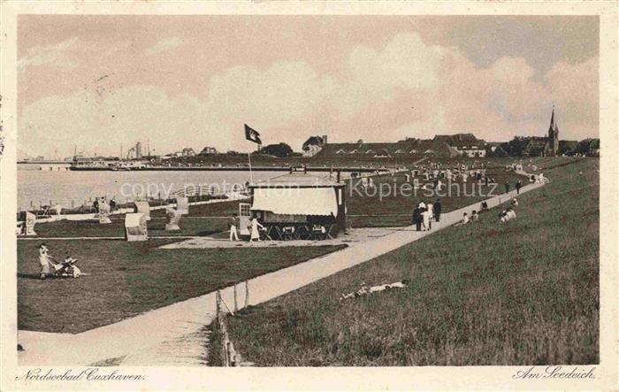 CUXHAVEN Nordseebad Partie am Seedeich