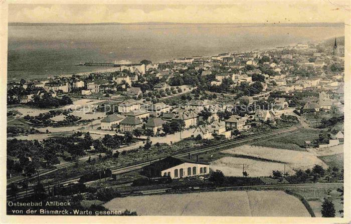 AHLBECK HERINGSDORF Insel Usedom Ostseebad Panorama Blick von der Bismarck-Warte