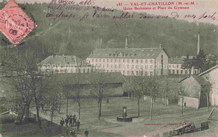 Val-et-Chatillon Luneville 54 Meurthe-et-Moselle Usine Bechmann Place du Gymnase