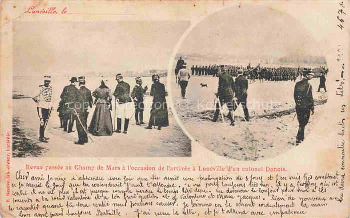 LUNEVILLE 54 Meurthe-et-Moselle Revue passée au Champ de Mars Arrivée d'un colon