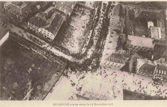 MULHOUSE Muehlhausen 68 Haut-Rhin Vue en avion le 17 Novembre 1918