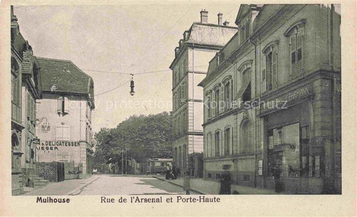 MULHOUSE Muehlhausen 68 Haut-Rhin Rue de l'Arsenal et Porte-Haute