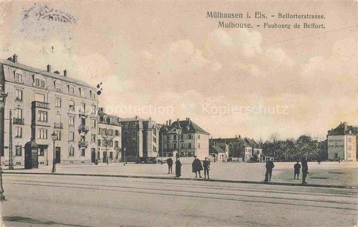 Muelhausen Elsass Belforterstrasse Faubourg de Belfort