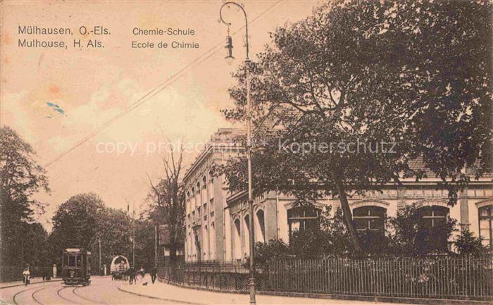 MULHOUSE Muehlhausen 68 Haut-Rhin Chemieschule Ecole de Chimie Feldpost