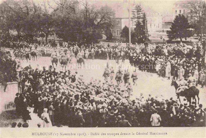 MULHOUSE Muehlhausen 68 Haut-Rhin 17 November 1918 Défilé des troupes devant le