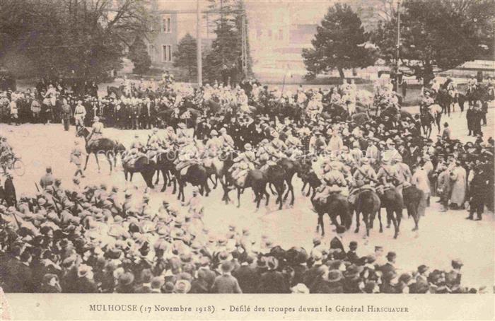 MULHOUSE Muehlhausen 68 Haut-Rhin 17 November 1918 Défilé des troupes devant le