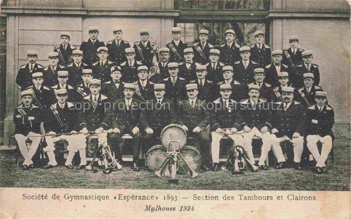 MULHOUSE Muehlhausen 68 Haut-Rhin Société de Gymnastique Espérance 1893 Section