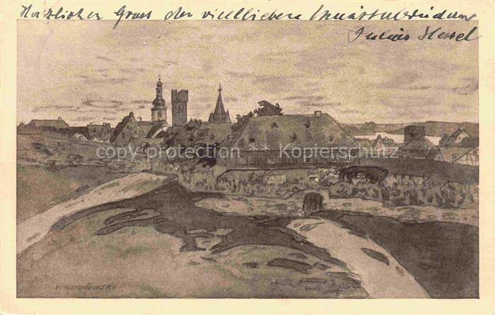 RueDESHEIM am Rhein Hessen Kuenstlerkarte