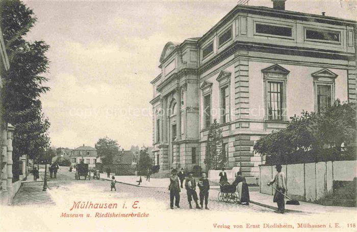 Muelhausen Elsass Museum und Riedisheimerbruecke