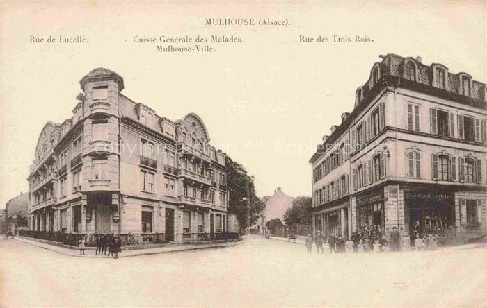 MULHOUSE Muehlhausen 68 Haut-Rhin Rue de Lucelle Caisse Générale des Malades Rue