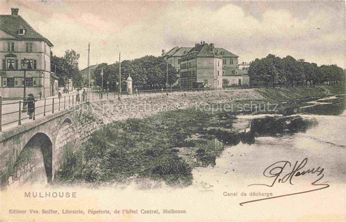 MULHOUSE Muehlhausen 68 Haut-Rhin Canal de décharge