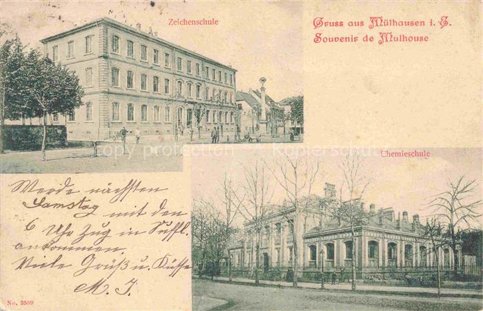 Muelhausen Elsass Zeichenschule Chemieschule