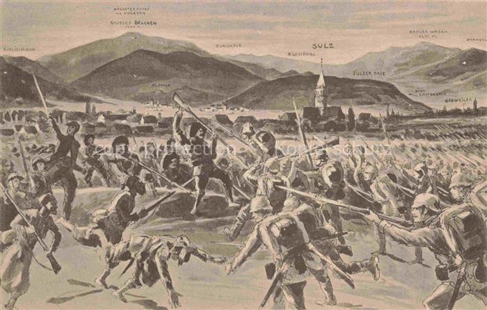Sulz Guebwiller Soultz Elsass 68 Haut-Rhin Aus der Schlacht 1. Weltkrieg Kuenstl