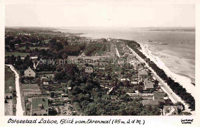 LABOE Ostseebad PLoeN Schleswig-Holstein Panorama Blick vom Ehrenmal