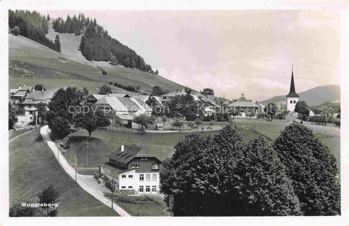 Guggisberg Schwarzenburg BE Ortsansicht mit Kirche